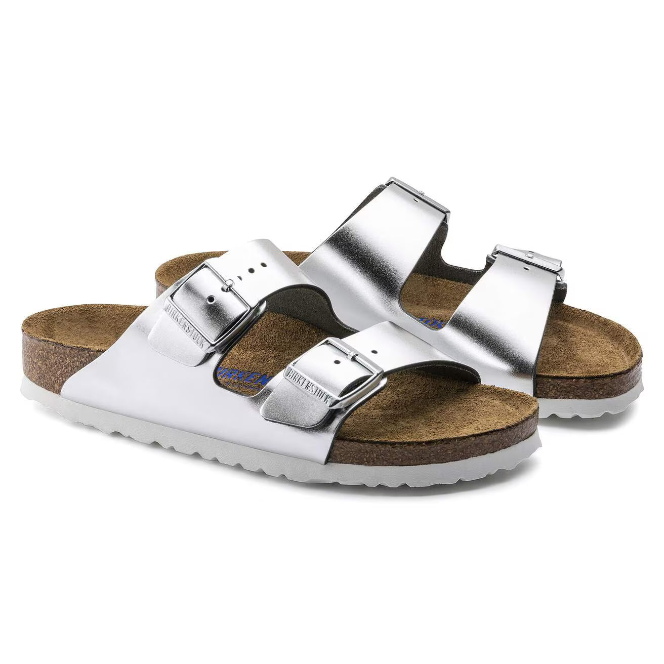 BIRKENSTOCK ARIZONA SFB METALLIC SILVER