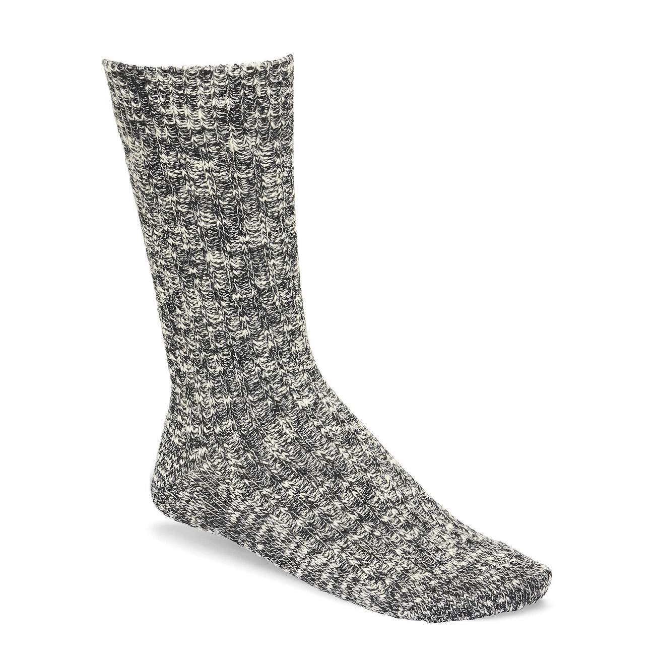 BIRKENSTOCK SOCKS COTTON CREW BLACK GREY COSTA PICCOLA