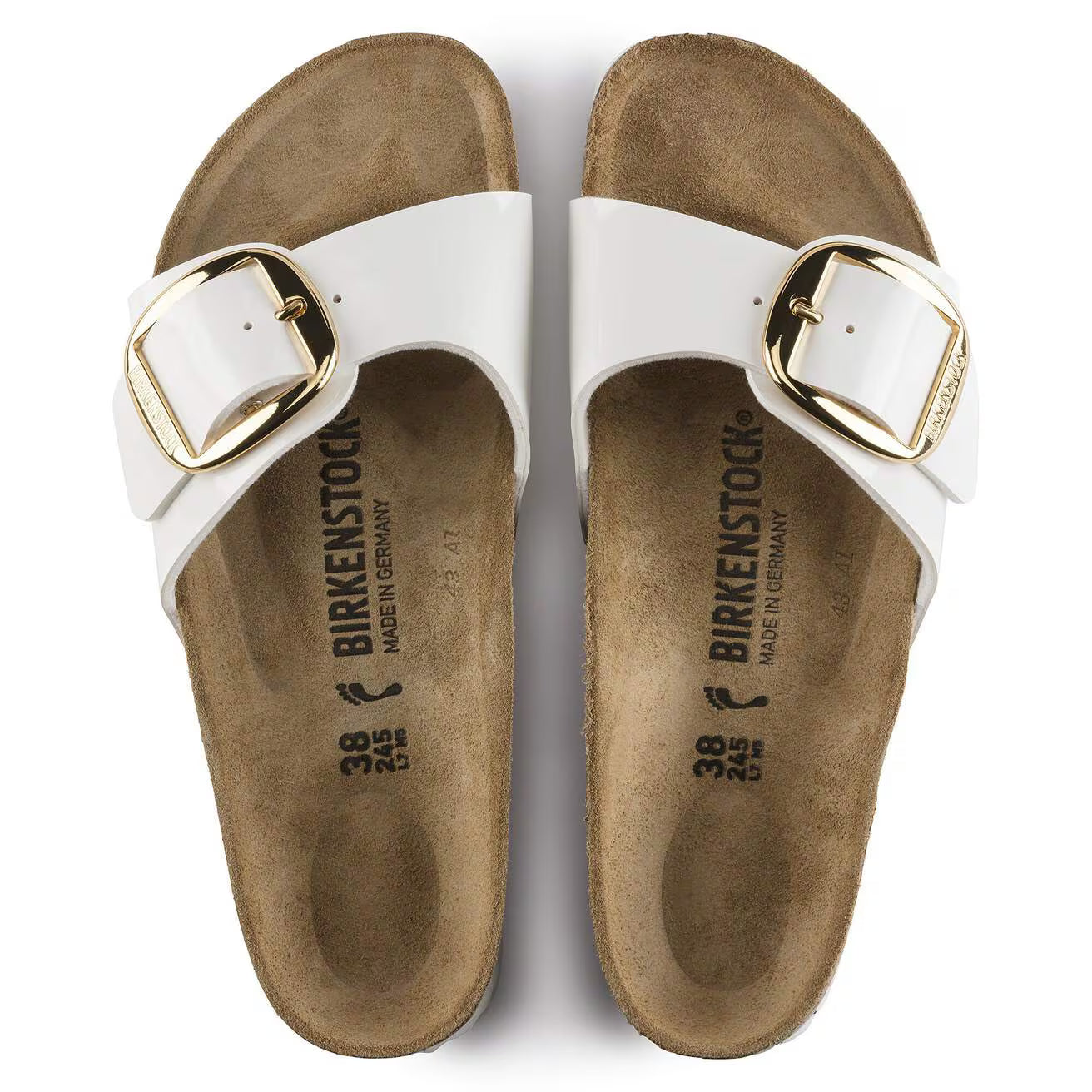 BIRKENSTOCK MADRID BIG BUCKLE PATENT WHITE