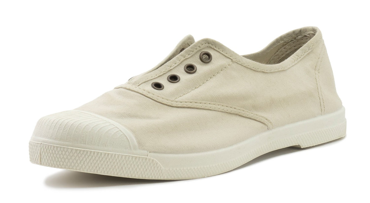 NATURALWORLD 103E Ballerine Sportive Donna, Colore Beige, In Cotone E Gomma Naturale, Suola Piana, Fatte In Spagna