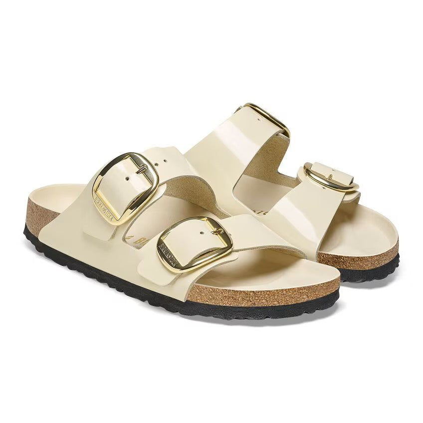 BIRKENSTOCK ARIZONA BIG BUCKLE SHINE ECRU