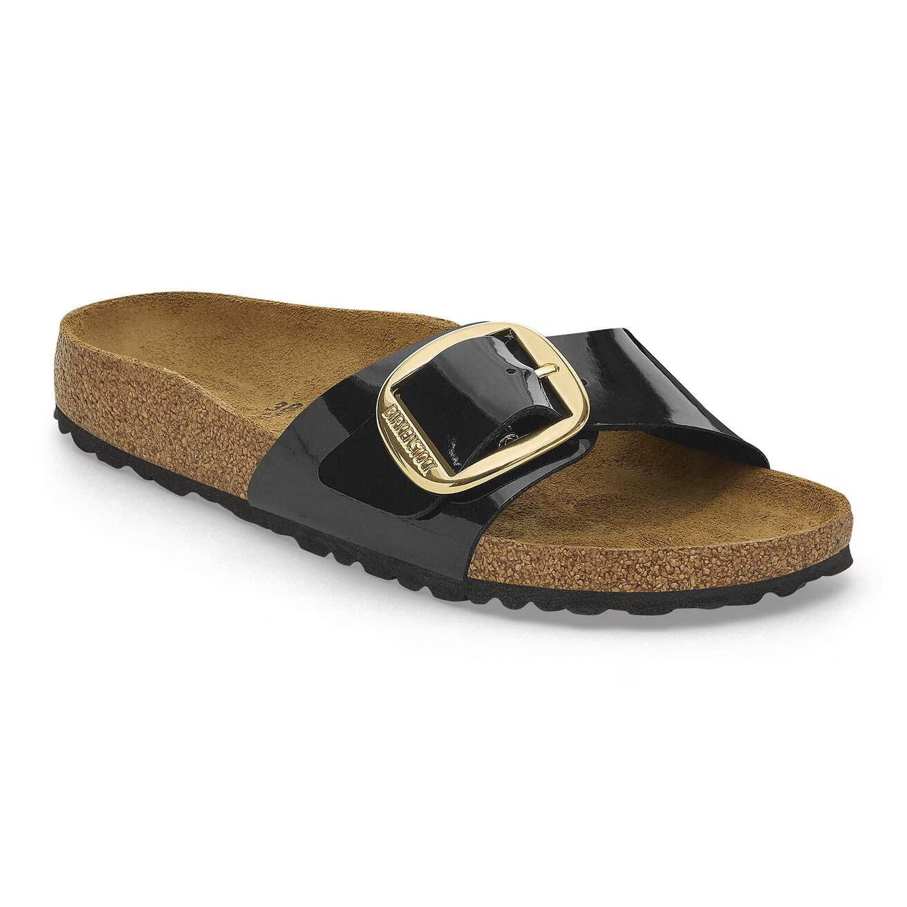BIRKENSTOCK MADRID BIG BUCKLE PATENT BLACK GOLD