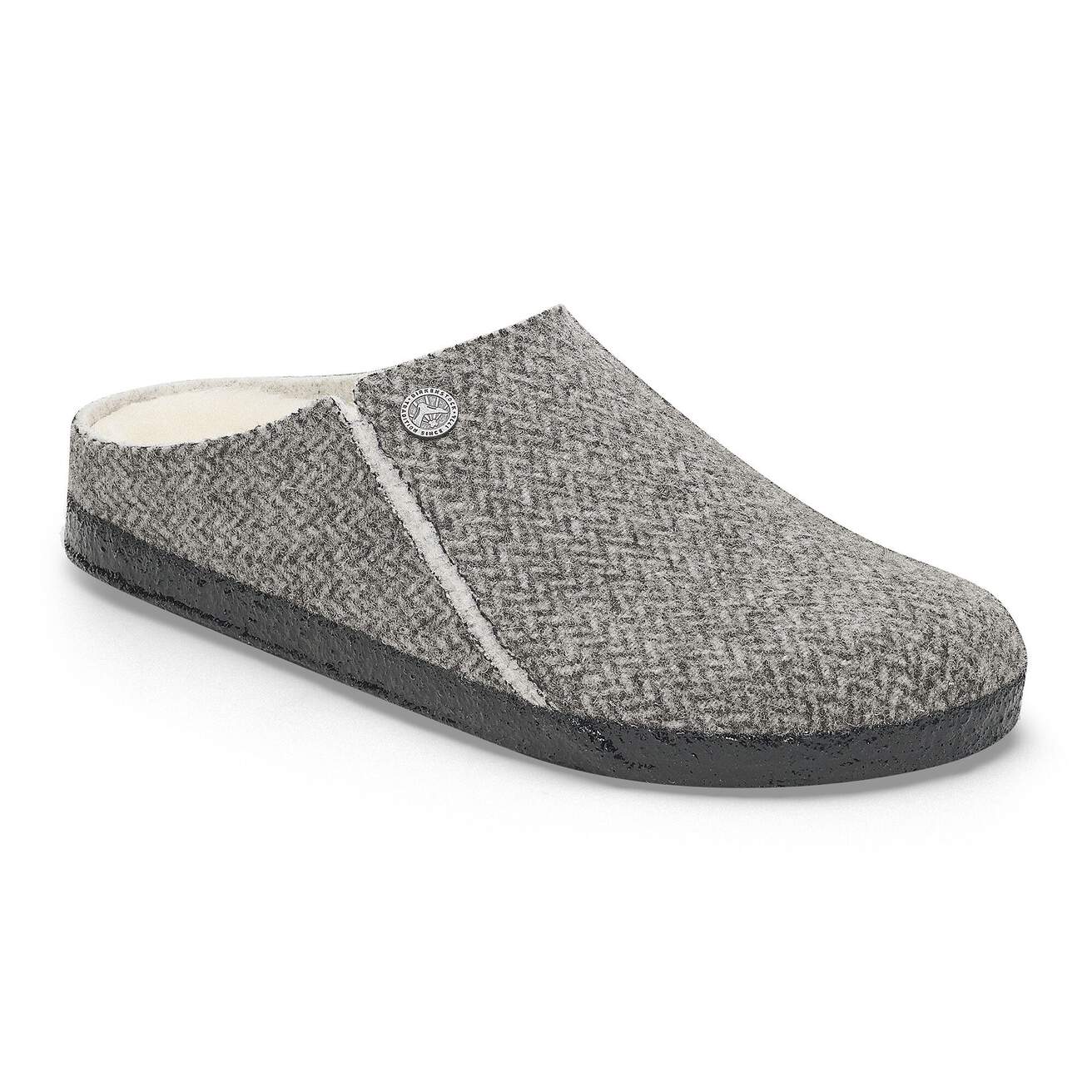 BIRKENSTOCK ZERMATT HERRINGBONE GRAY SHEARLING