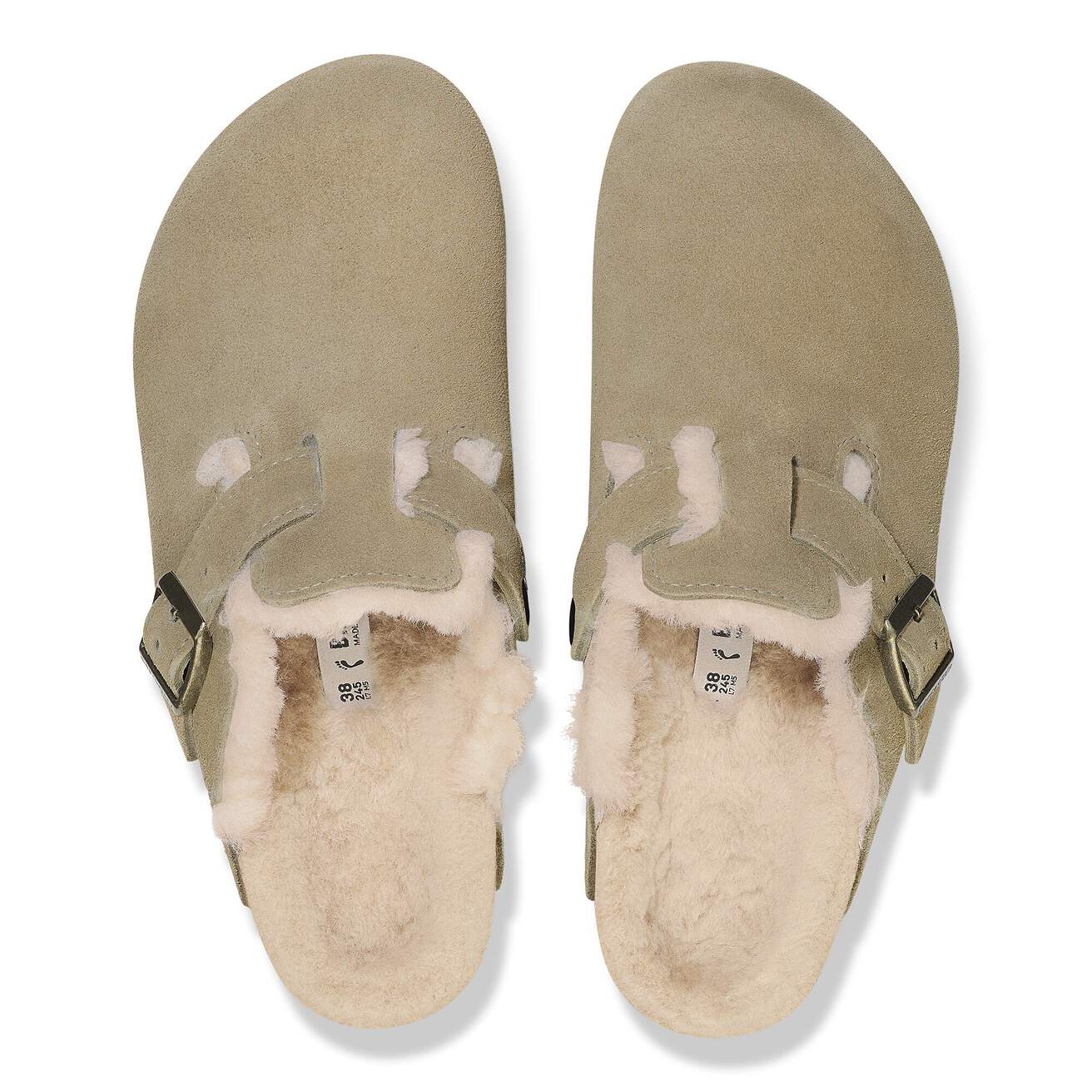 BIRKENSTOCK BOSTON SHEARLING TAUPE