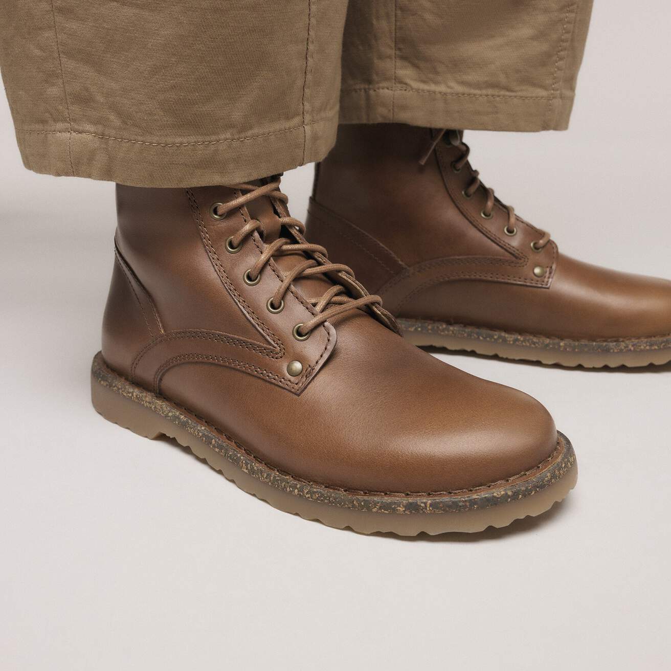 BIRKENSTOCK BRYSON LEATHER COGNAC