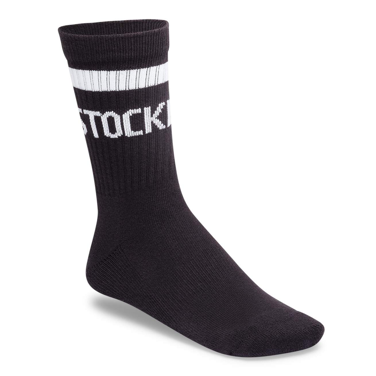 BIRKENSTOCK SOCKS COTTON CREW BLACK BIANCO
