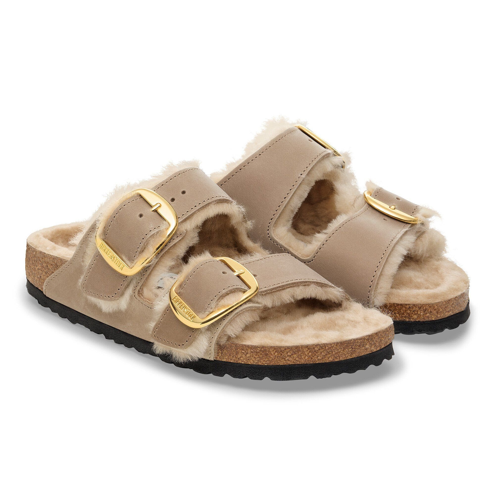 BIRKENSTOCK ARIZONA BIG BUCKLE SHEARLING TABACCO