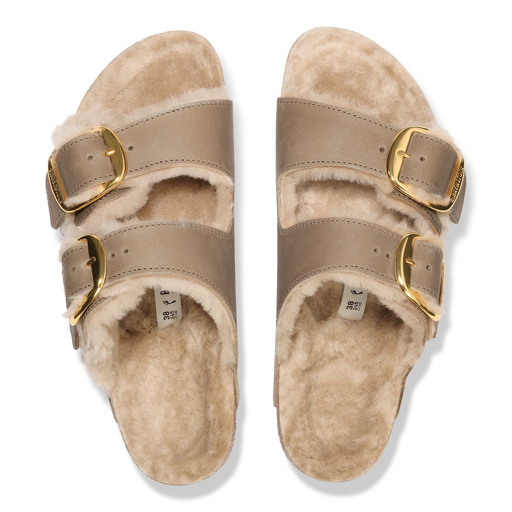 BIRKENSTOCK ARIZONA BIG BUCKLE SHEARLING TABACCO