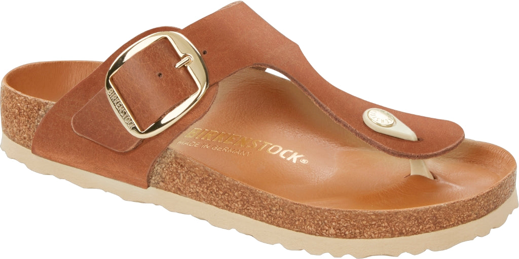 BIRKENSTOCK GIZEH BIG BUCKLE COGNAC OILED LEATHER