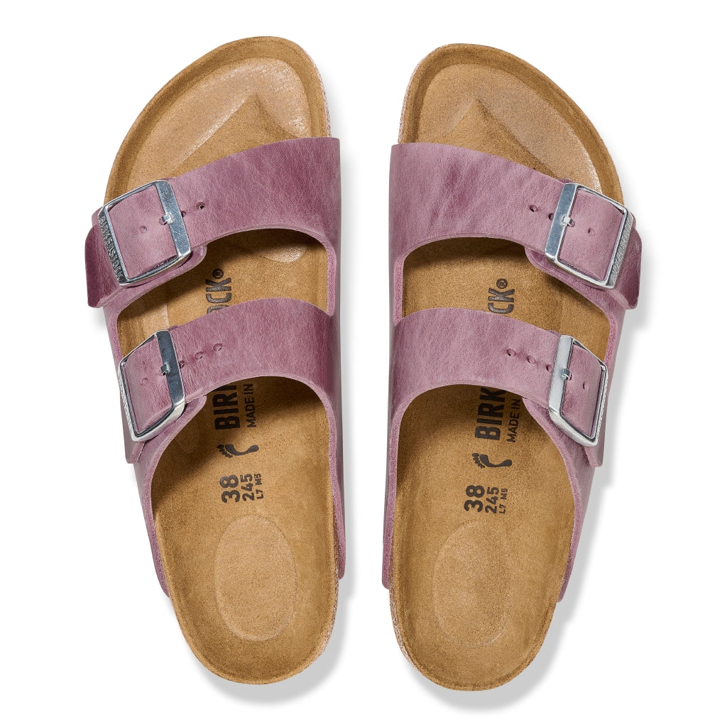 BIRKENSTOCK ARIZONA LAVENDER OILED LEATHER