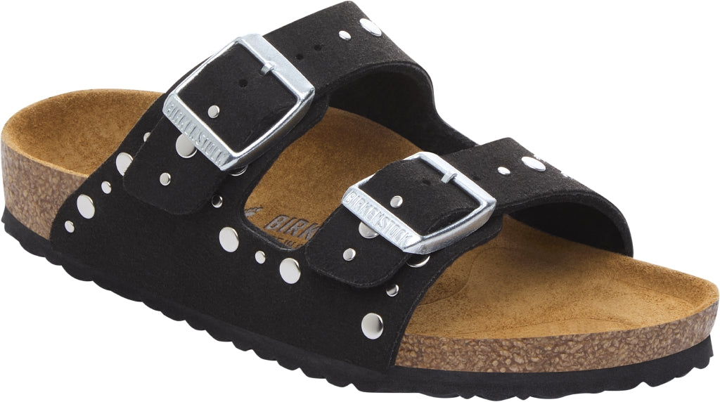 BIRKENSTOCK ARIZONA KIDS RIVET BORDER SOFT BIRKI BLACK