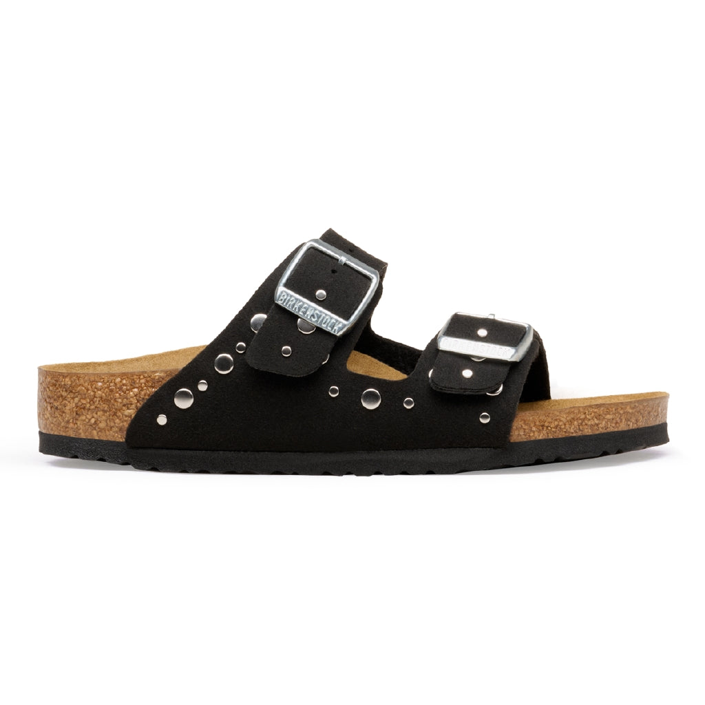BIRKENSTOCK ARIZONA KIDS RIVET BORDER SOFT BIRKI BLACK