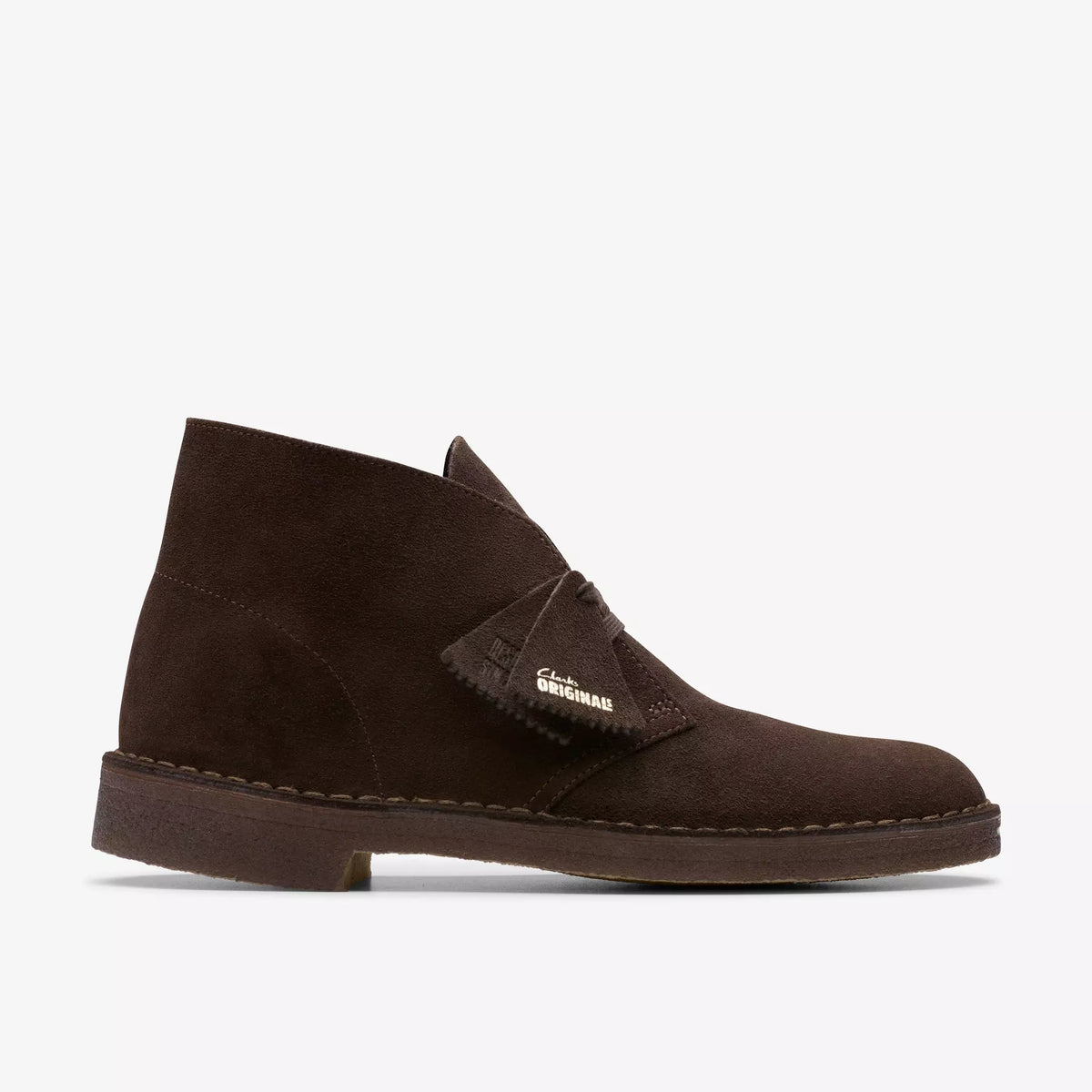 CLARKS DESERT BOOT PELLE SCAMOSCIATA MARRONE 26188310