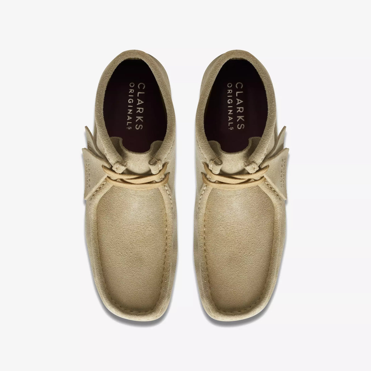 CLARKS WALLABEE PELLE SCAMOSCIATA D'ACERO 26188330