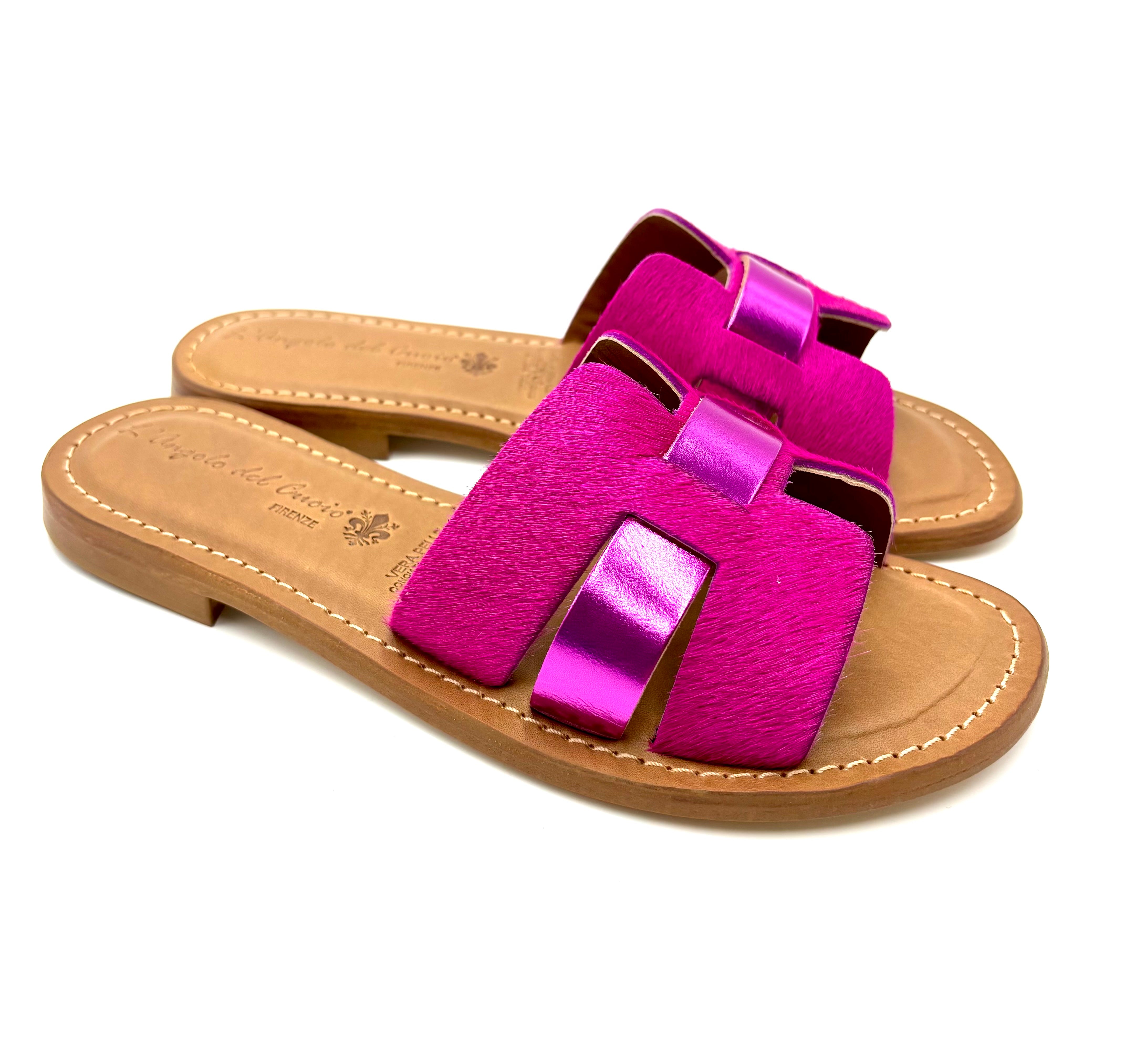 CIABATTA ARTIGIANALE MOD ERMES 1008 CAVALLINO FUXSIA