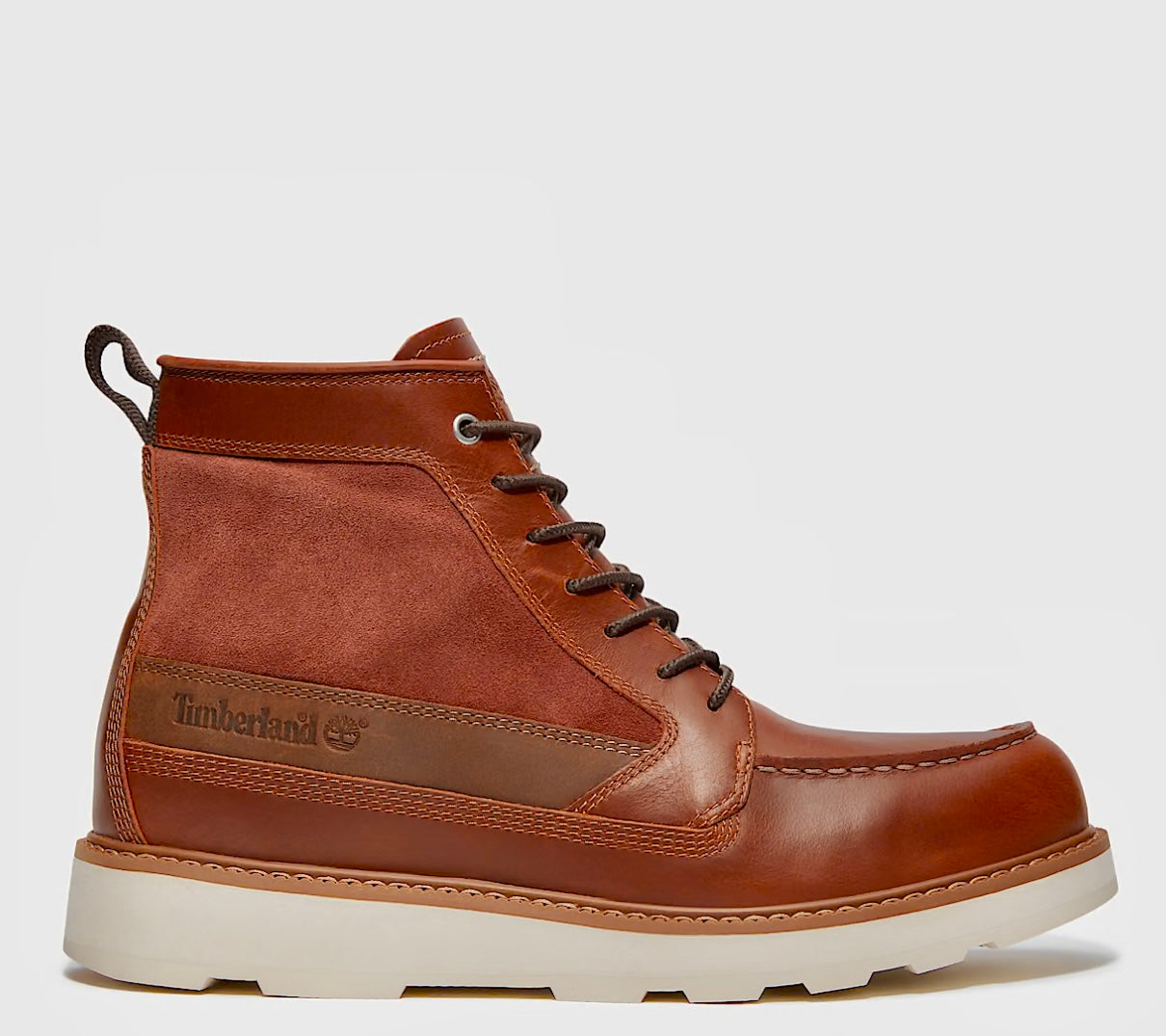 TIMBERLAND BRITTON MILLS MID LACE UP WATERPROOF BOOT RUST FULL GRAIN
