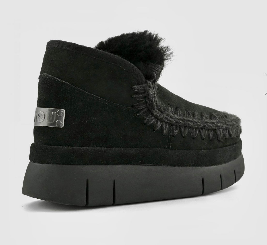 MOU BOUNCE WELT SNEAKER SUEDE BKBK