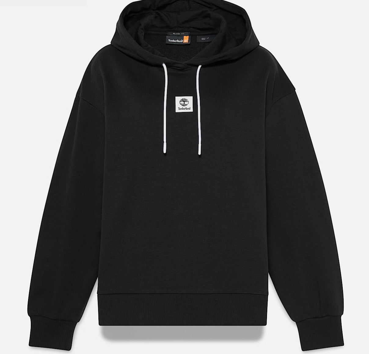 TIMBERLAND FELPA DONNA CON CAPPUCCIO STACK LOGO LOOP BACK HOODIE BLACK