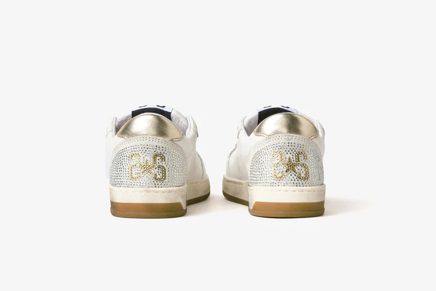 2STAR SNEAKER WEEK STAR IN PELLE EFFETTO USED WHITE GOLD