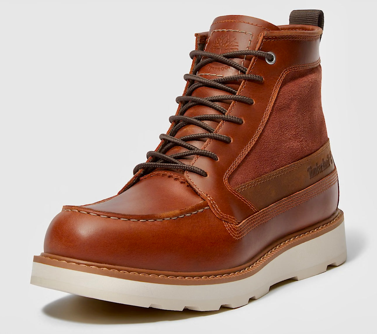 TIMBERLAND BRITTON MILLS MID LACE UP WATERPROOF BOOT RUST FULL GRAIN