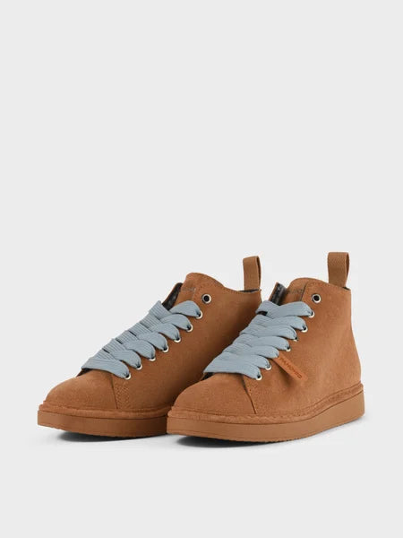PANCHIC P01 ANKLE BOOT SUEDE FAUX FUR BROWN SUGAR - AZURE