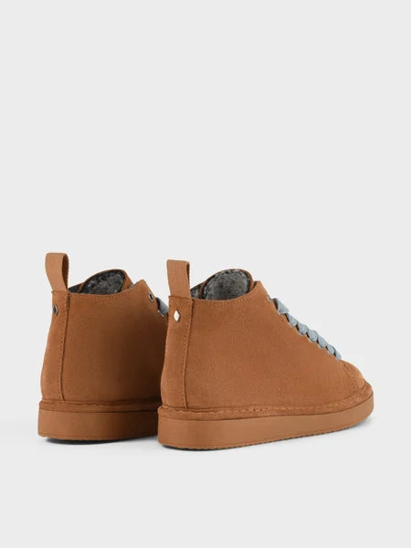PANCHIC P01 ANKLE BOOT SUEDE FAUX FUR BROWN SUGAR - AZURE