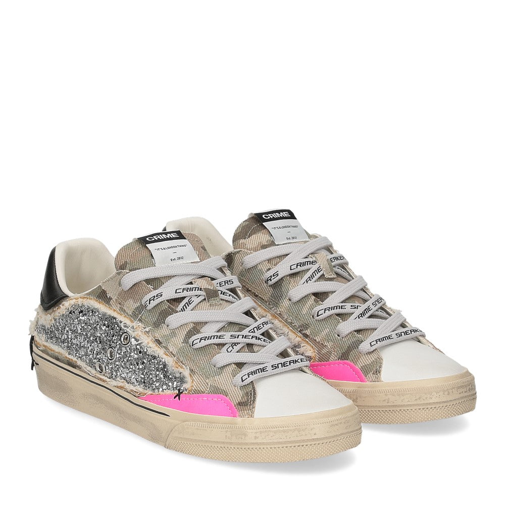 CRIME LONDON SNEAKER DISTRESSED 29073PP8.10