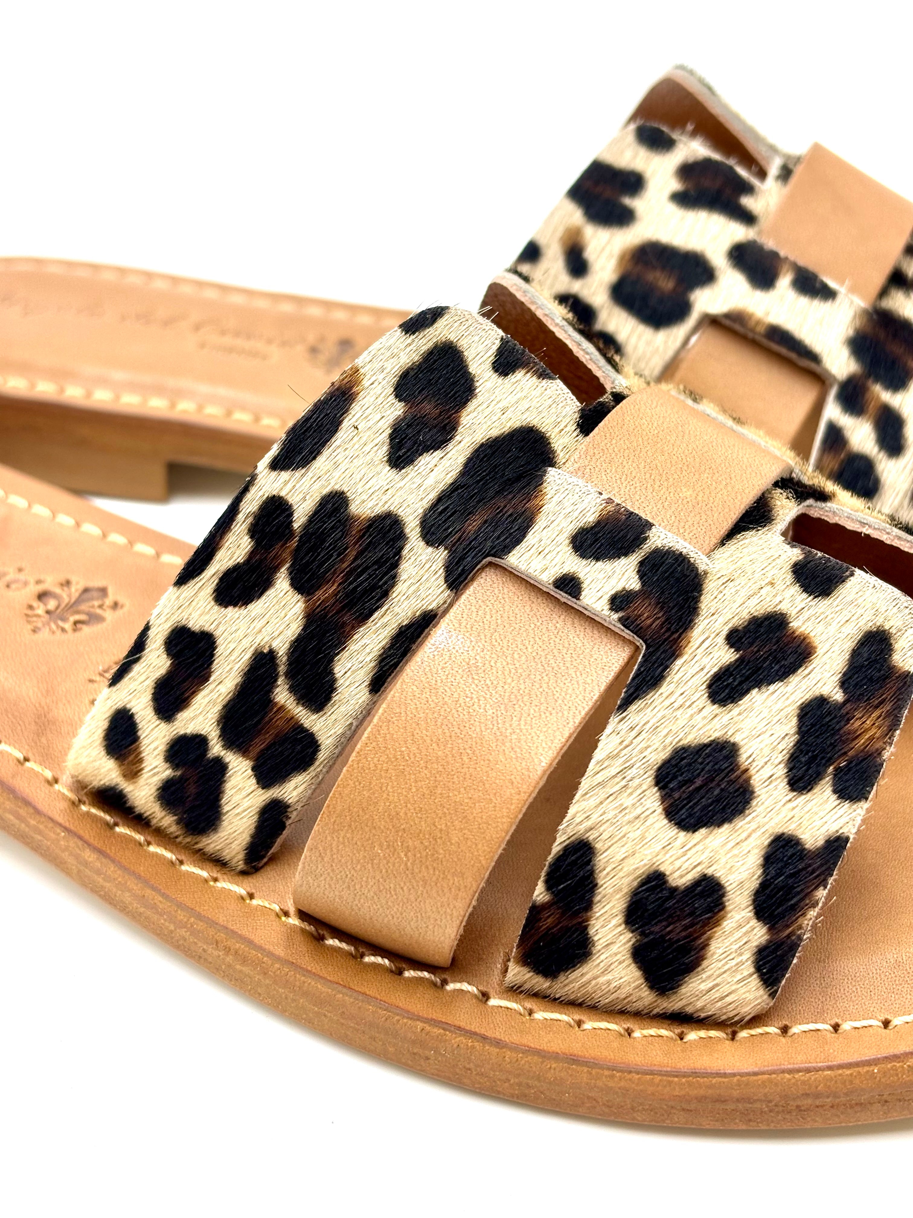 CIABATTA ARTIGIANALE MOD ERMES 1008 CAVALLINO LEOPARDO