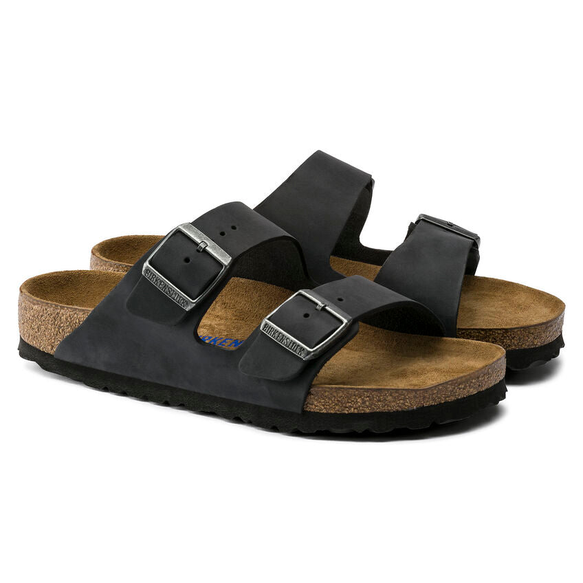BIRKENSTOCK ARIZONA SFB BLACK OILED LEATHER