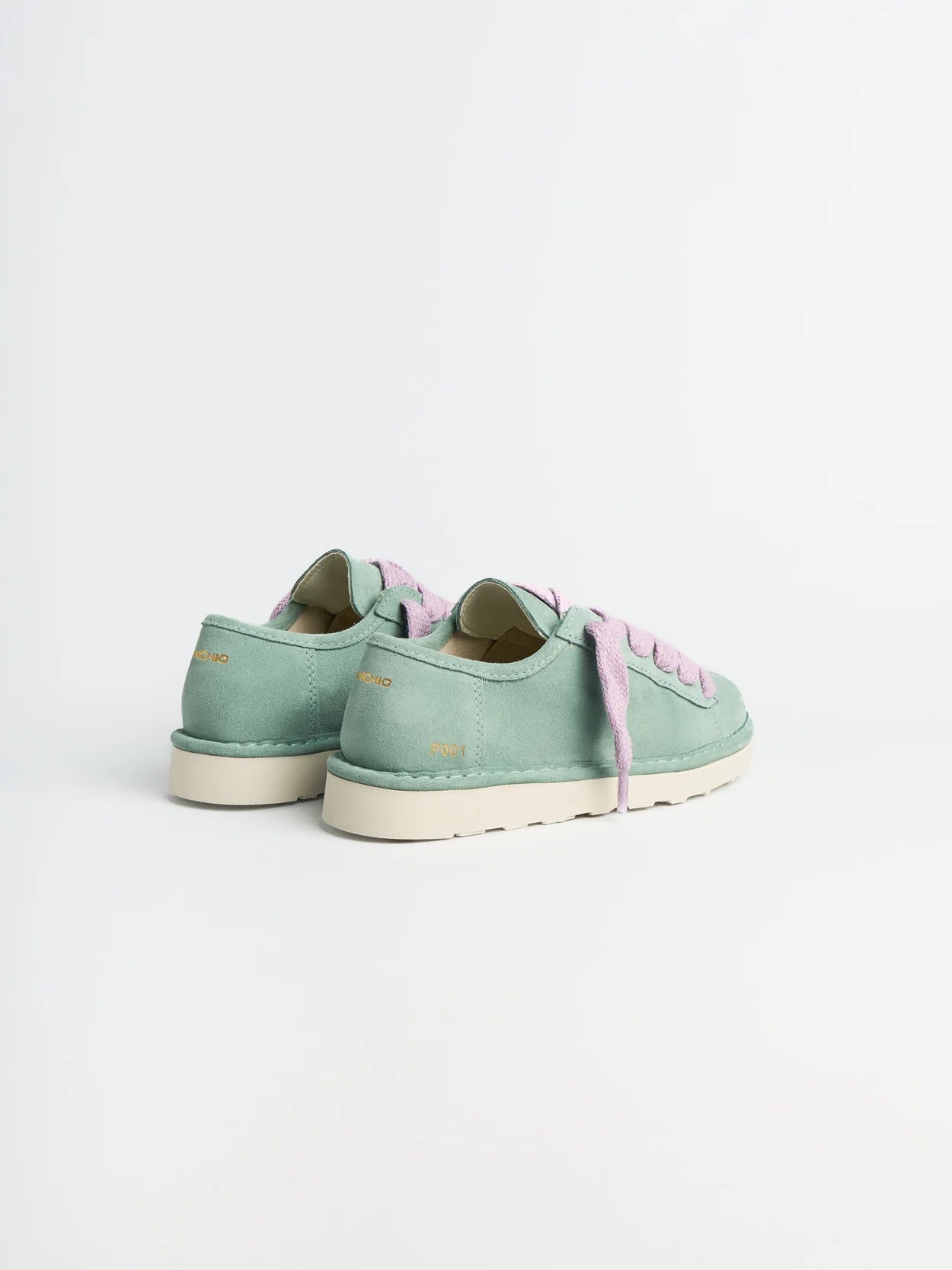 PANCHIC P001 LACE UP SHOE SUEDE GRANITE GREEN