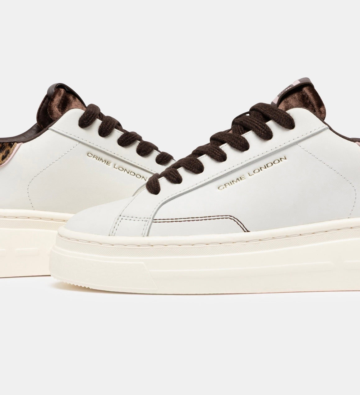 CRIME LONDON SNEAKER NEW ELEVATE WHITE CHEETAH 23752AA9