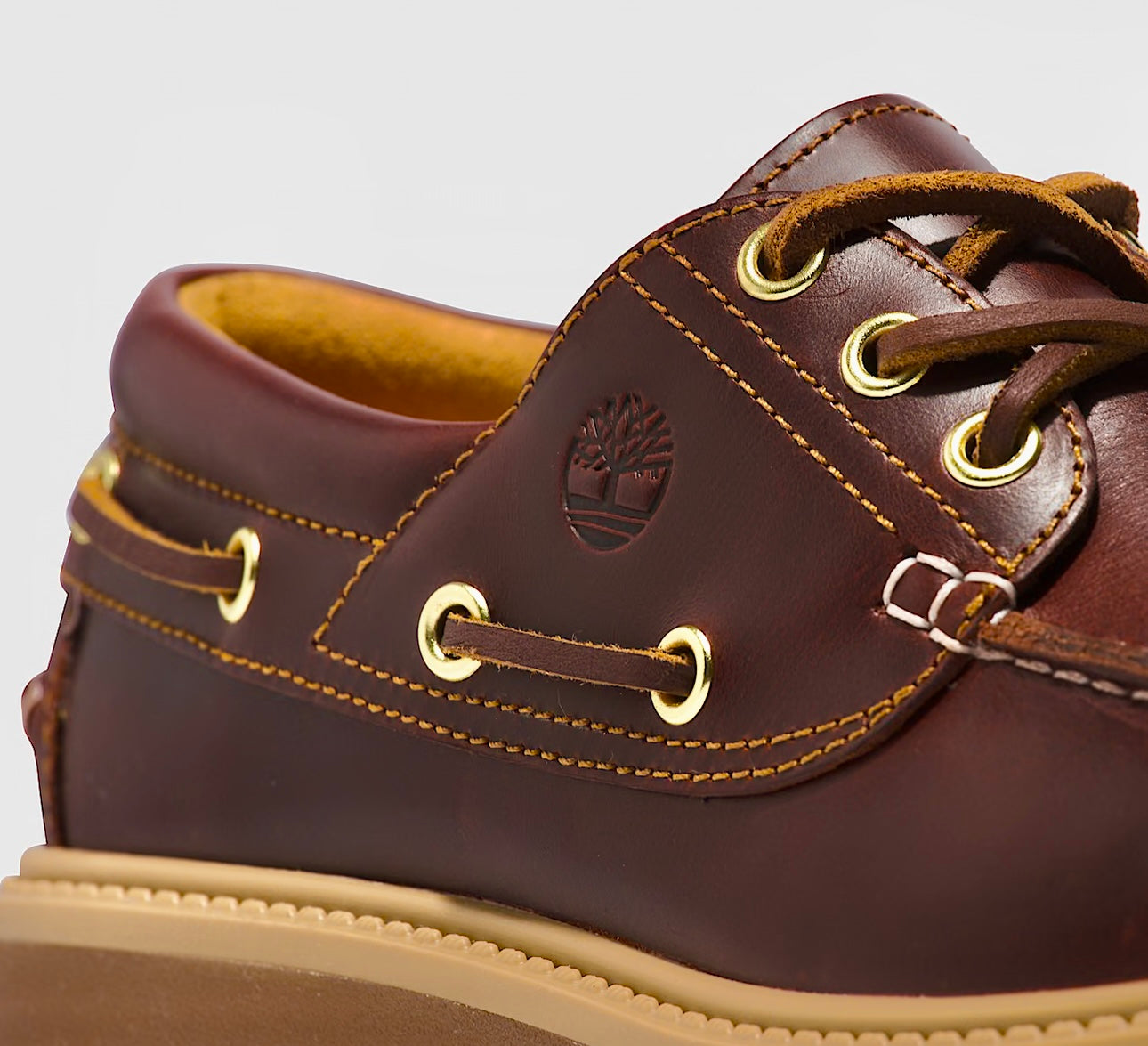 TIMBERLAND BARCA PLATFORM STONE STREET BOAT SHOE ROOTBEER