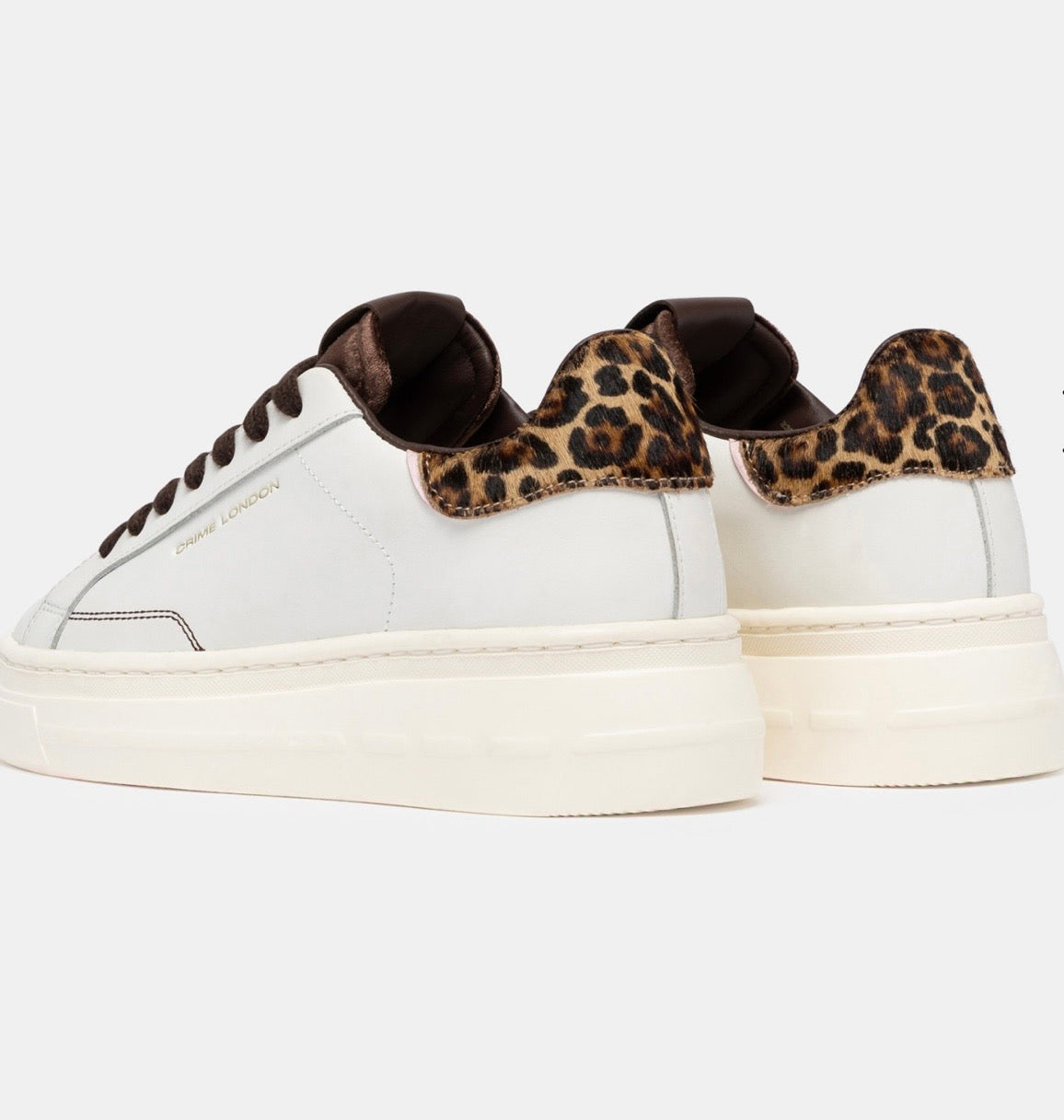 CRIME LONDON SNEAKER NEW ELEVATE WHITE CHEETAH 23752AA9