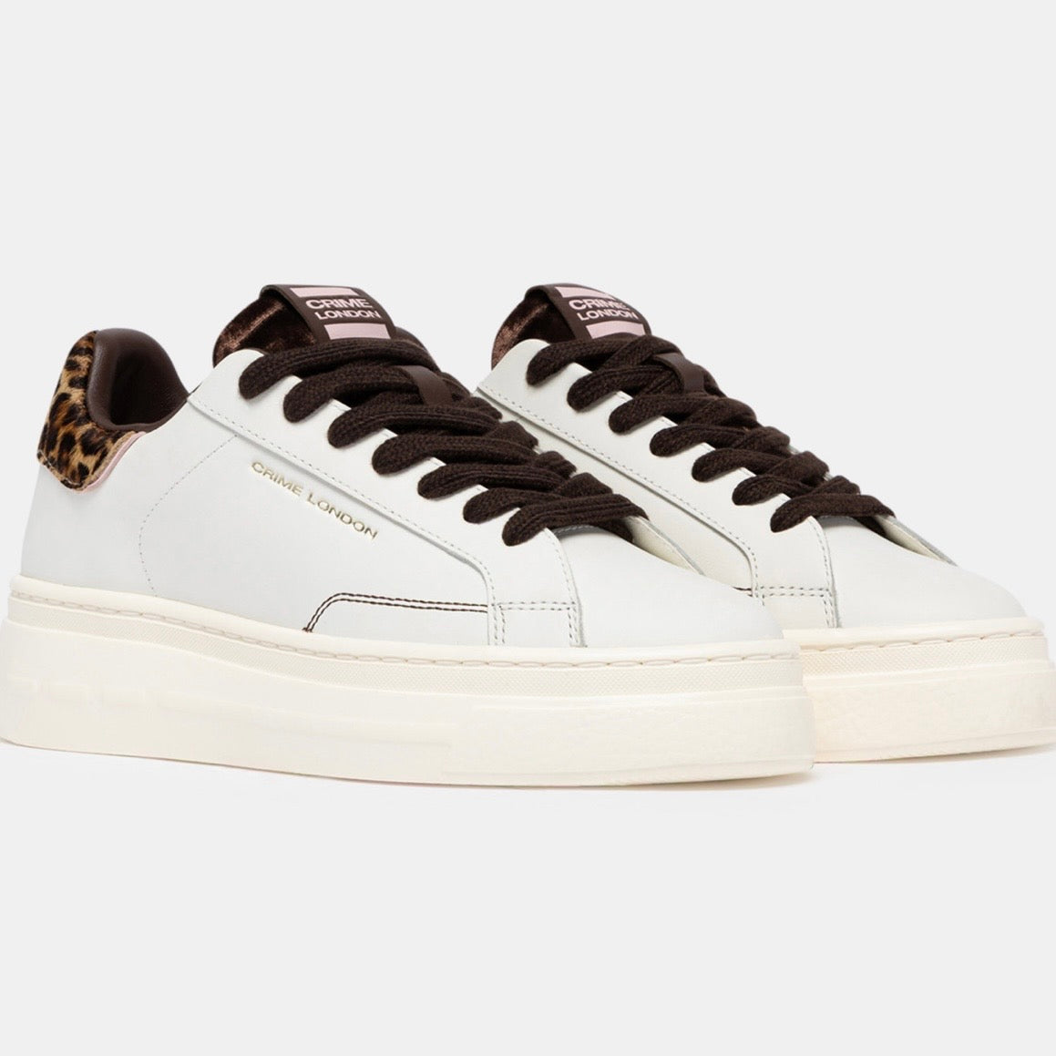 CRIME LONDON SNEAKER NEW ELEVATE WHITE CHEETAH 23752AA9