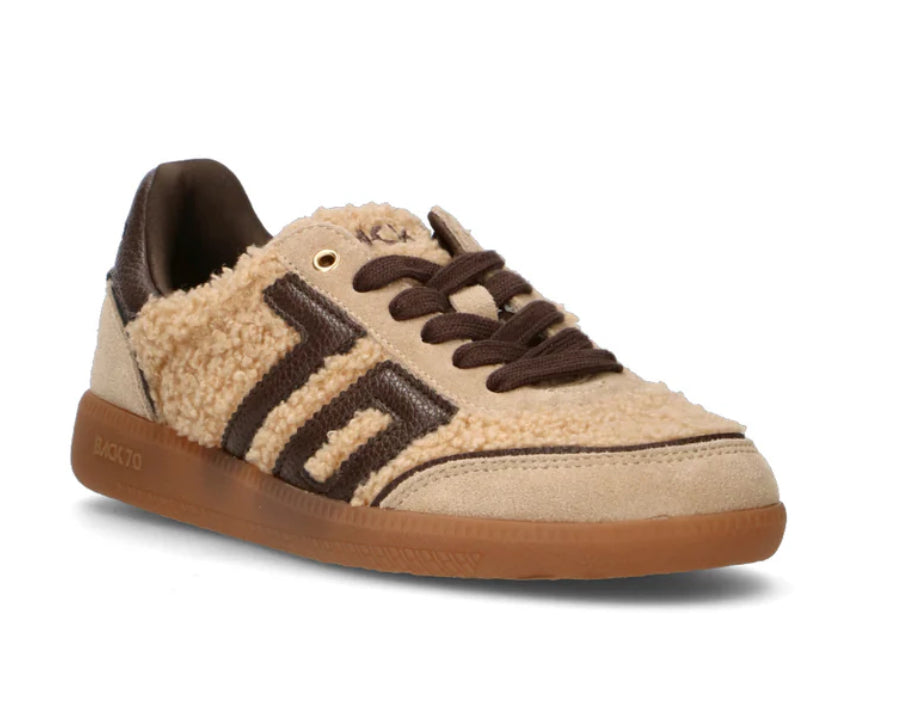 BACK70 CLOUD TEDDY FU13 BEIGE FUR SUEDE BEIGE COFFEE