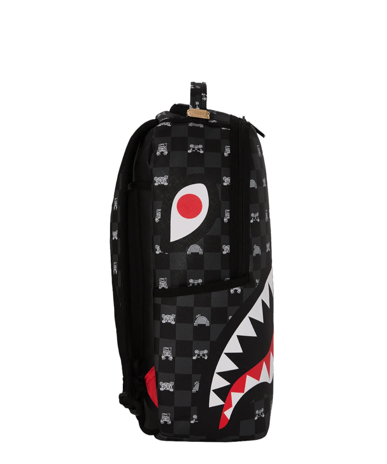 Sprayground ZAINO GRAY PEEKING CHARACTER CHECK BACKPACK