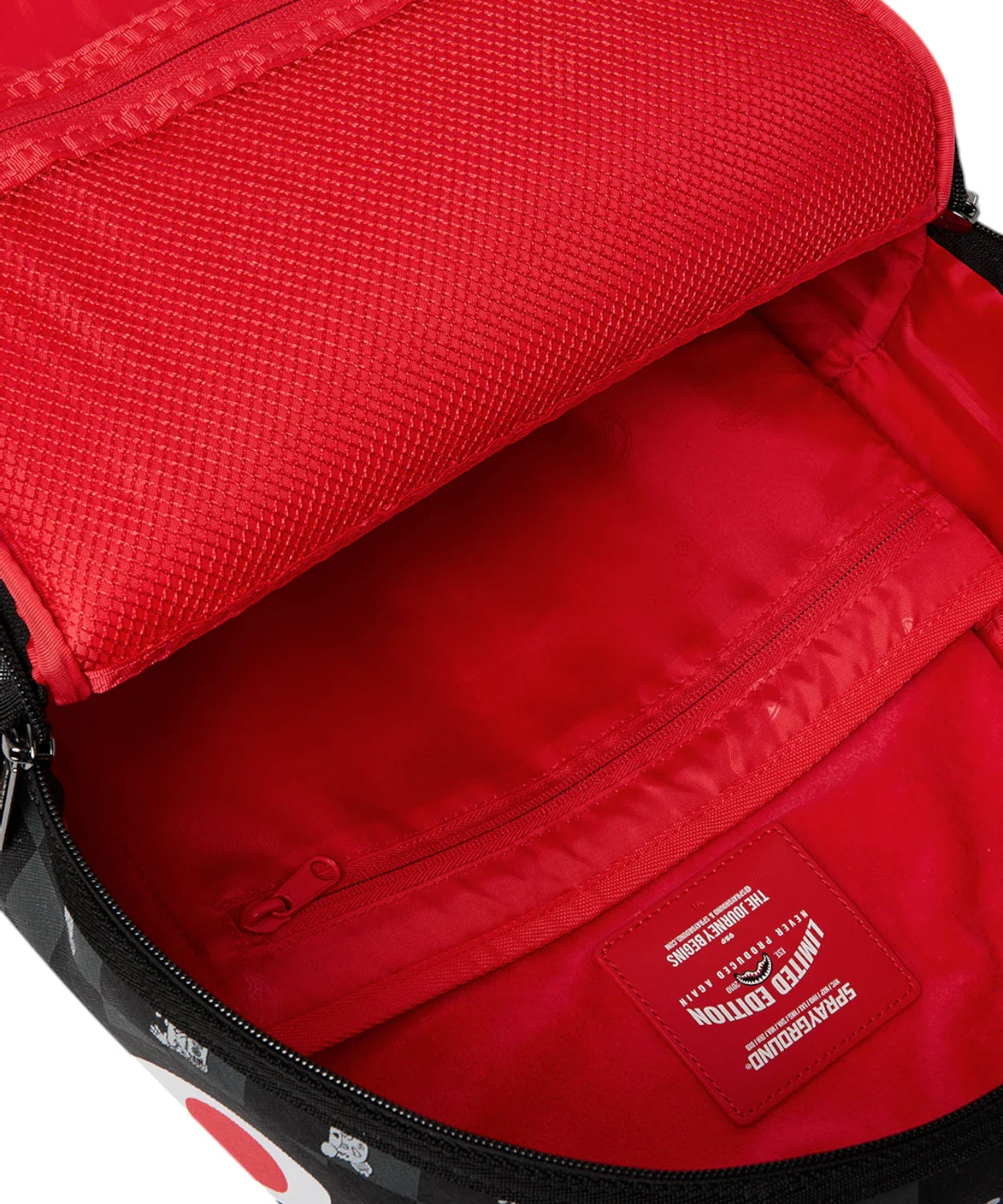 Sprayground ZAINO GRAY PEEKING CHARACTER CHECK BACKPACK