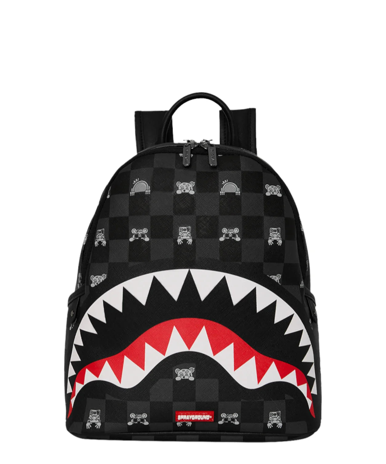 Sprayground ZAINO GRAY PEEKING CHARACTERCHECK SAVAGE BACKPACK