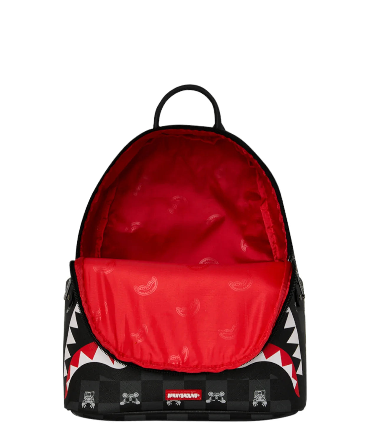Sprayground ZAINO GRAY PEEKING CHARACTERCHECK SAVAGE BACKPACK