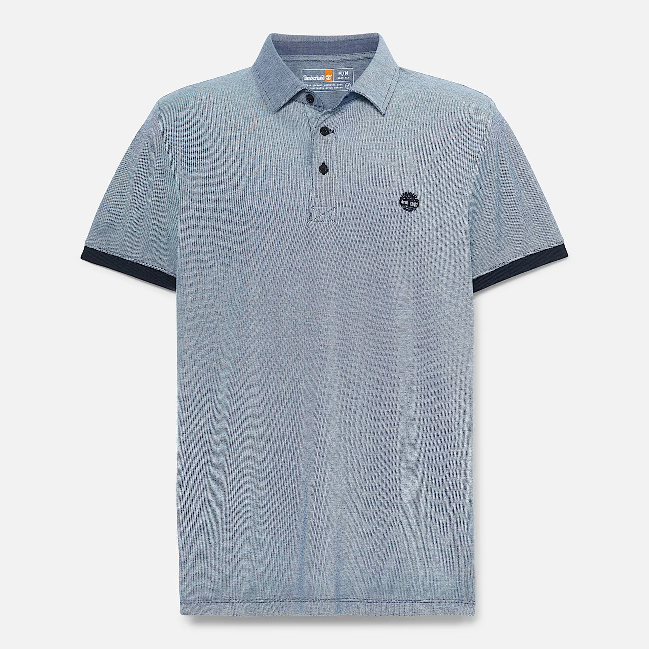 TIMBERLAND POLO MANICA CORTA OXFORD BLU