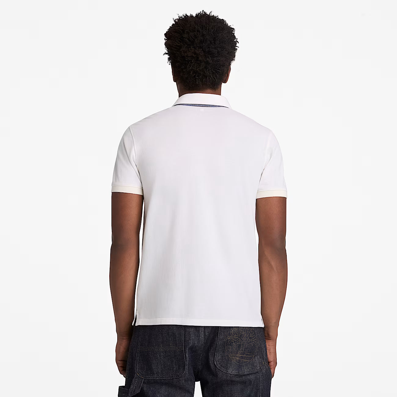 TIMBERLAND POLO MANICA CORTA OXFORD BIANCO