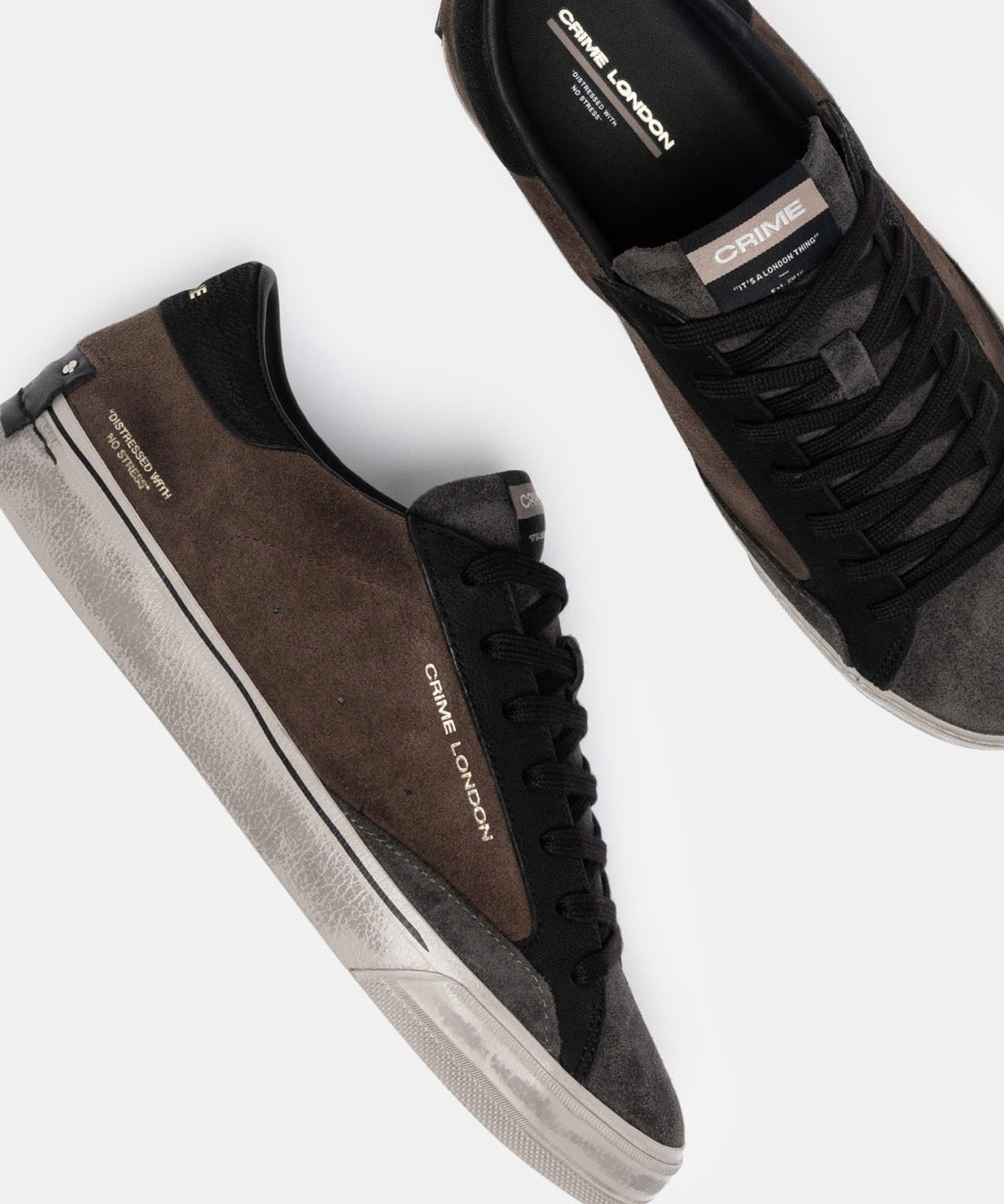 CRIME LONDON SNEAKER DISTRESSED 2.0 BROWNSTONE 10052AA9