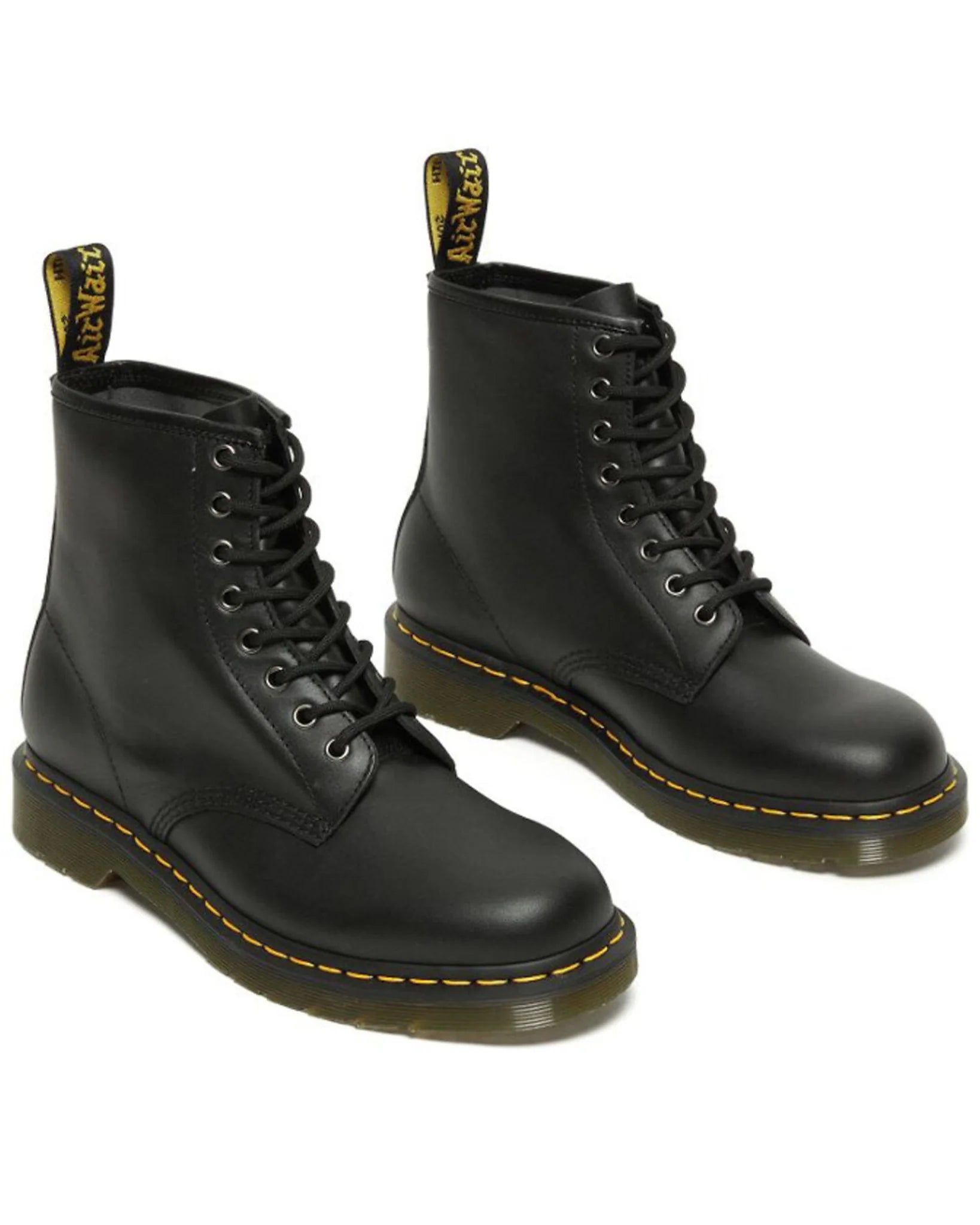 DR. MARTENS ANFIBIO 1460 BLACK NAPPA PELLE MORBIDA NERO ICONICO