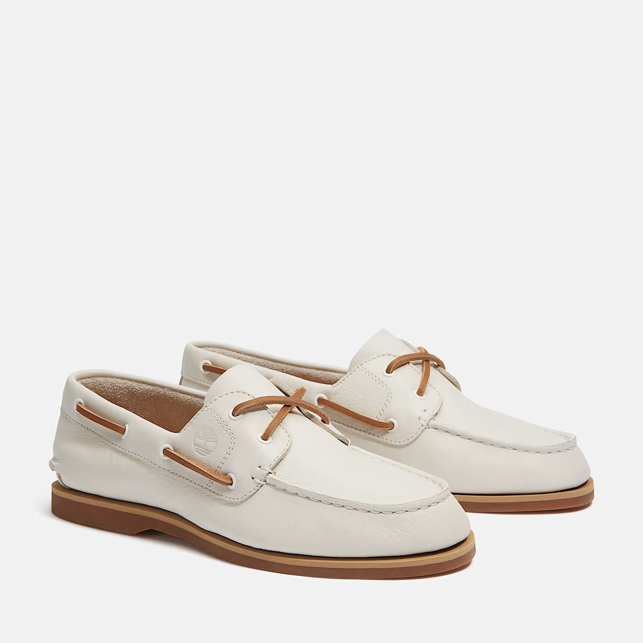 TIMBERLAND VELA CLASSIC BOAT SHOE NATURAL FULL GRAIN WHITE