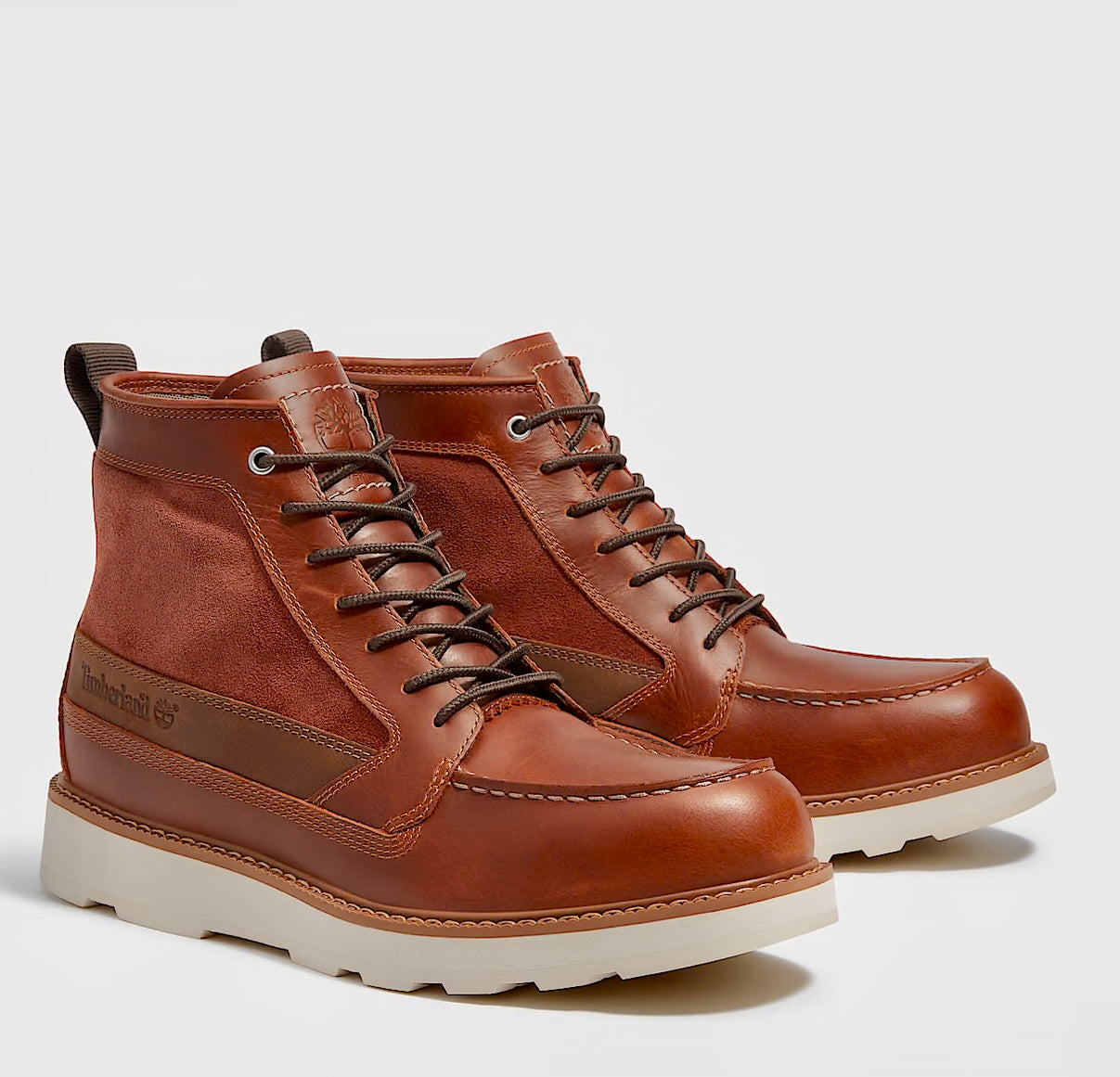 TIMBERLAND BRITTON MILLS MID LACE UP WATERPROOF BOOT RUST FULL GRAIN