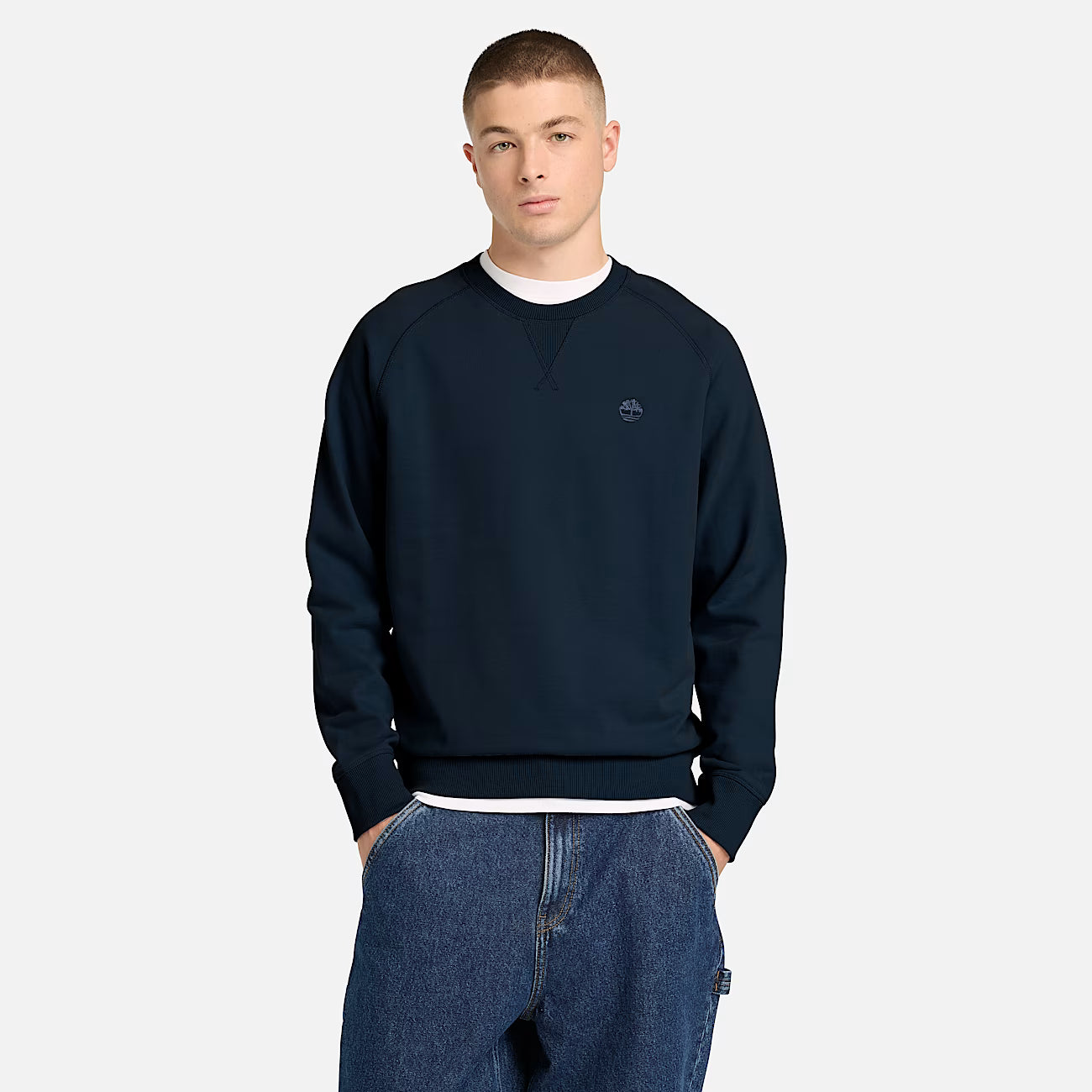 TIMBERLAND Felpa Girocollo estiva da Uomo in blu scuro