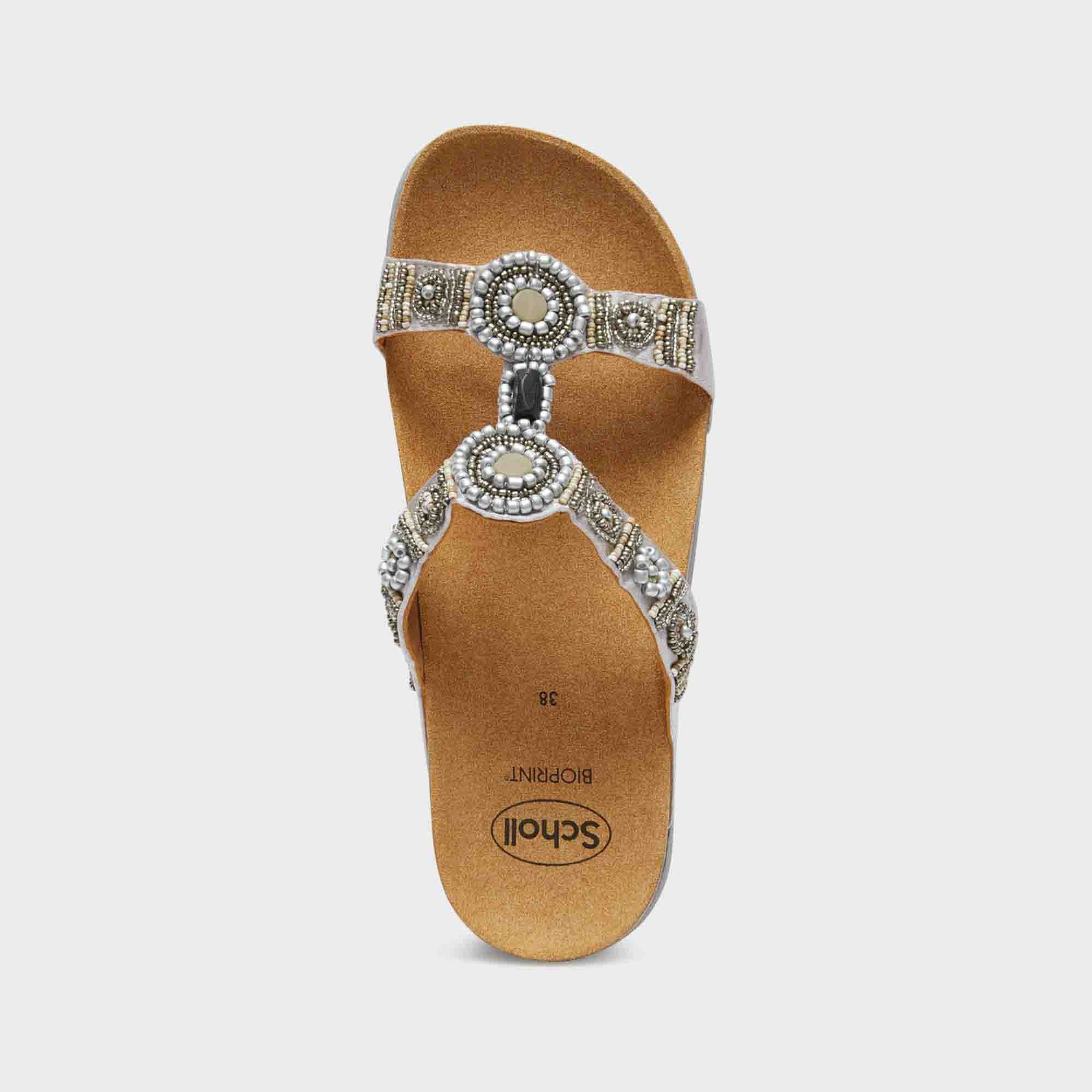 SCHOLL NEW BOGOTA WEDGE ARGENTO SILVER CANNA FUCILE