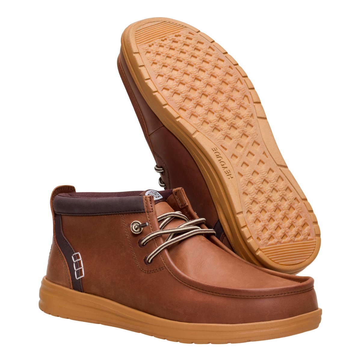 DUDE 45161 WALLY MID GRIPR LEATHER ROBE BROWN MOLE BROWN
