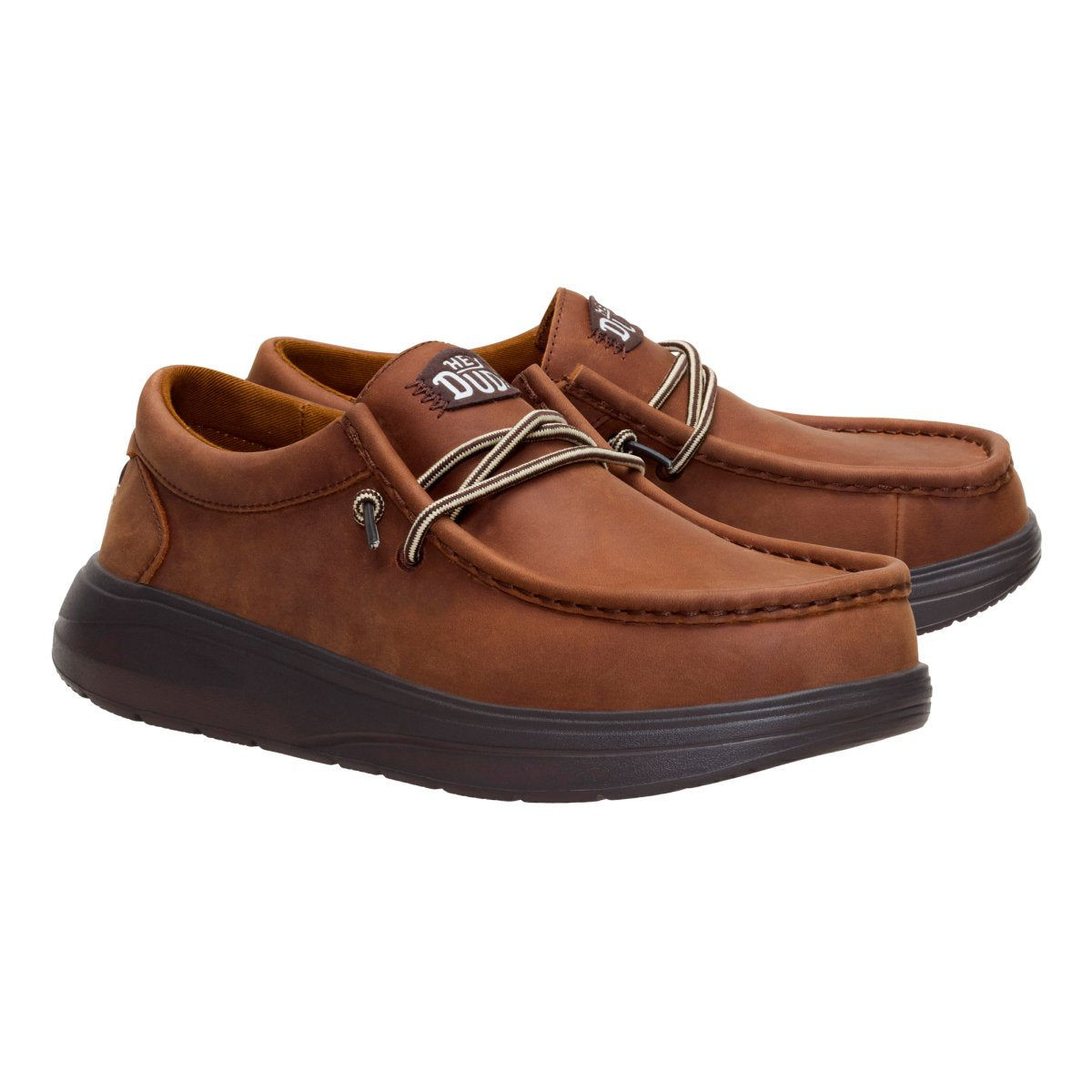 DUDE 45412 WALLY COMF FULL GRAIN LEATHER ROBE BROWN MOLE BROWN