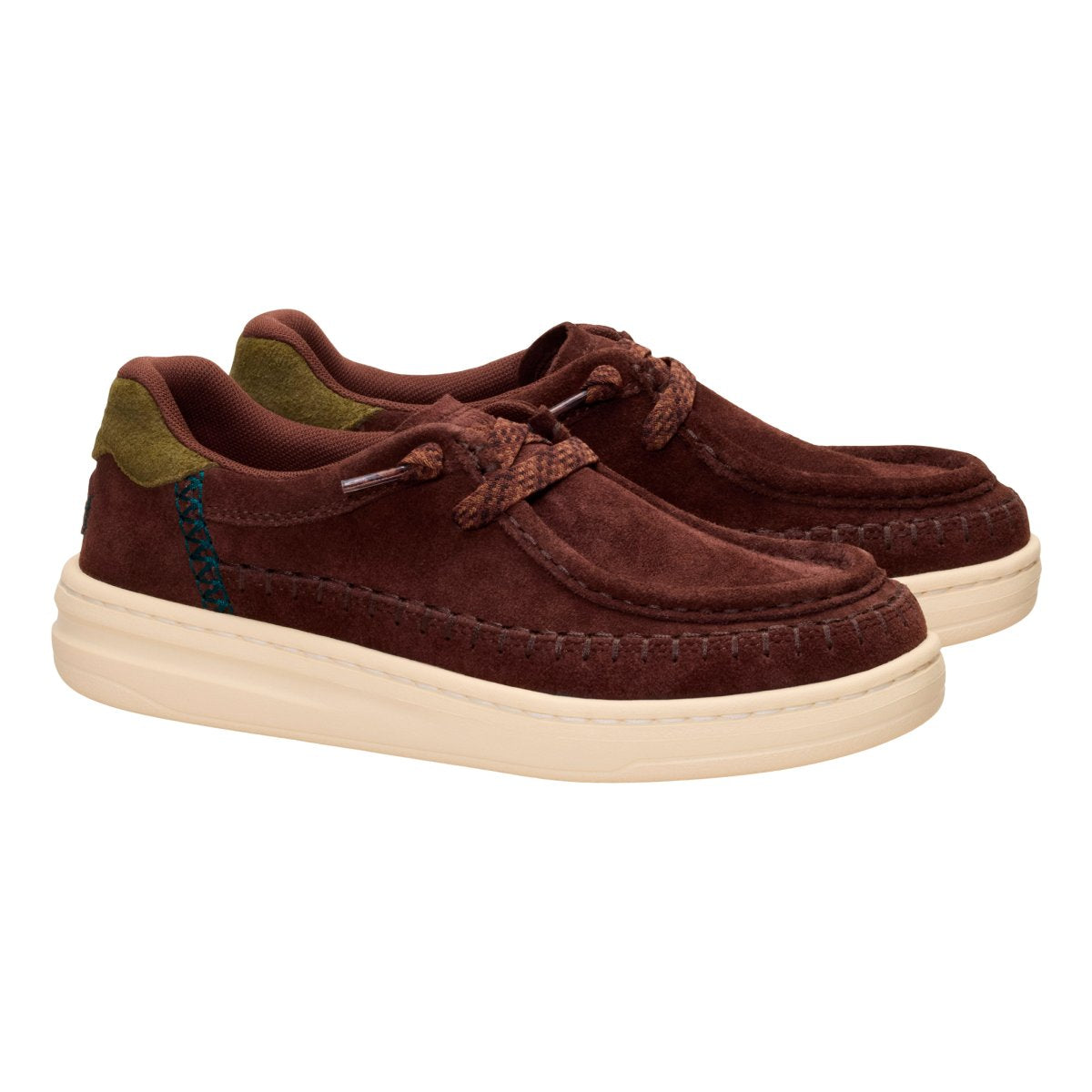 DUDE 45619 HARPER MOC CRAFTED SUEDE SHAVED CHOCOLATE